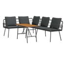 Havesofa Sæt 2 pcs Sort polyrattan