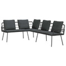 Havesofa Sæt 2 pcs Sort polyrattan