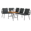 Havesofa Sæt 2 pcs Sort polyrattan