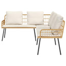Havesofa Sæt 2 pcs Beige polyrattan