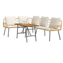 Havesofa Sæt 2 pcs Beige polyrattan