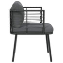 havestole 2 stk. med hynder polyrattan sort