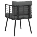 havestole 2 stk. med hynder polyrattan sort