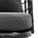havestole 2 stk. med hynder polyrattan sort