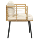 havestole 2 stk. med hynder polyrattan naturfarvet
