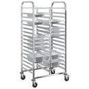 bakkevogn med 32 GN beholdere 75x55x162,5 cm rustfrit stål
