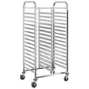 bakkevogn med 32 GN beholdere 75x55x162,5 cm rustfrit stål