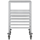 bakkevogn med 6 GN beholdere 39x55x87 cm rustfrit stål