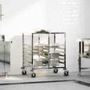 bakkevogn med 12 GN beholdere 75x55x87 cm rustfrit stål