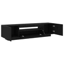 TV-skab Sort 160 x 35 x 40 cm Konstrueret træ
