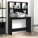 skrivebord m. hylder 102x45x148 cm konstrueret træ sort egetræ
