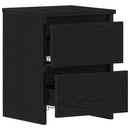 Natskab 2 pcs Sort eg 30 x 30 x 40 cm Konstrueret træ