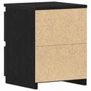 Natskab 2 pcs Sort eg 30 x 30 x 40 cm Konstrueret træ