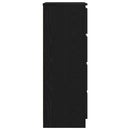 skænk 60x35x98,5 cm konstrueret træ sort egetræsfarve