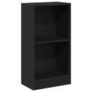 bogreol 40x24x76 cm konstrueret træ sort egetræsfarve