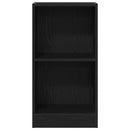 bogreol 40x24x76 cm konstrueret træ sort egetræsfarve