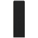 bogreol 40x24x76 cm konstrueret træ sort egetræsfarve