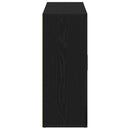 skænk sort egetræ 91x29,5x75 cm konstrueret træ