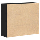 skænk sort egetræ 91x29,5x75 cm konstrueret træ