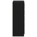 kommode 60x36x103 cm konstrueret træ sort egetræsfarve