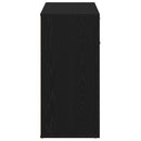skænk 80x36x75 cm konstrueret træ sort egetræsfarve
