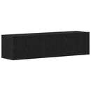 tv-bord 120x30x30,5 cm konstrueret træ sort egetræsfarve