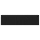 tv-bord 120x30x30,5 cm konstrueret træ sort egetræsfarve