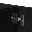 vægskab 80x39x40 cm konstrueret træ sort egetræsfarve