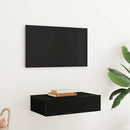 TV-skab med LED-lys sort egetræ 60x35x15,5 cm