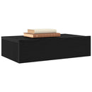 TV-skab med LED-lys sort egetræ 60x35x15,5 cm