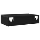 TV-skab med LED-lys sort egetræ 60x35x15,5 cm