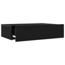 TV-skabe med LED-lys 2 stk. sort eg 60x35x15,5 cm