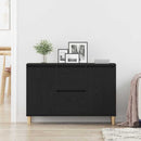 Sideboard med skuffe Sort 102 x 35 x 60 cm Konstrueret træ