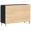 Sideboard med skuffe Sort 102 x 35 x 60 cm Konstrueret træ