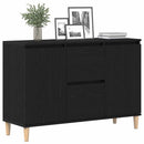 Sideboard med skuffe Sort 102 x 35 x 60 cm Konstrueret træ