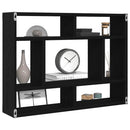 vægreol sort eg 75x16x55 cm konstrueret træ
