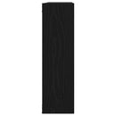 vægreol sort eg 75x16x55 cm konstrueret træ