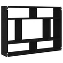 vægreol sort eg 75x16x55 cm konstrueret træ
