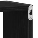 vægreol sort eg 75x16x55 cm konstrueret træ