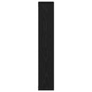 vægreol sort egetræ 36x16x90 cm konstrueret træ