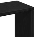 vægreol sort egetræ 36x16x90 cm konstrueret træ