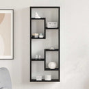 vægreol sort egetræ 36x16x90 cm konstrueret træ