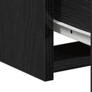 Natbord med skuffe 2 pcs Sort eg 50 x 32 x 60cm Konstrueret træ