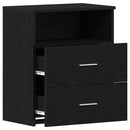 Natbord med skuffe 2 pcs Sort eg 50 x 32 x 60cm Konstrueret træ