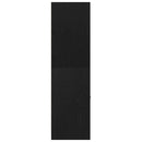 apotekerskab sort egetræ 30x41x144,5 cm konstrueret træ