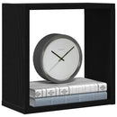 væghylder 4 stk. 30x15x30 cm kubeformet konstrueret træ sort eg