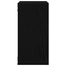 væghylder 4 stk. 30x15x30 cm kubeformet konstrueret træ sort eg