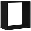 væghylder 6 stk. 30x15x30 cm kubeformet konstrueret træ sort eg