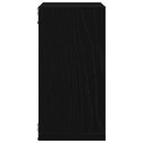 væghylder 6 stk. 30x15x30 cm kubeformet konstrueret træ sort eg