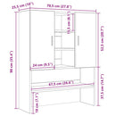 badeværelsesskab 70,5x25,5x90 cm sort egetræsfarve